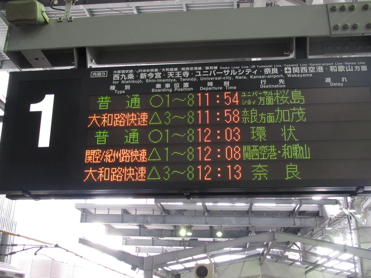 大阪駅の１番乗り場