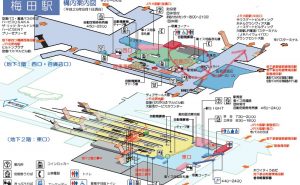 阪神梅田駅 構内図1 関西のお勧めスポットのアクセス方法と楽しみ方関西のお勧めスポットのアクセス方法と楽しみ方