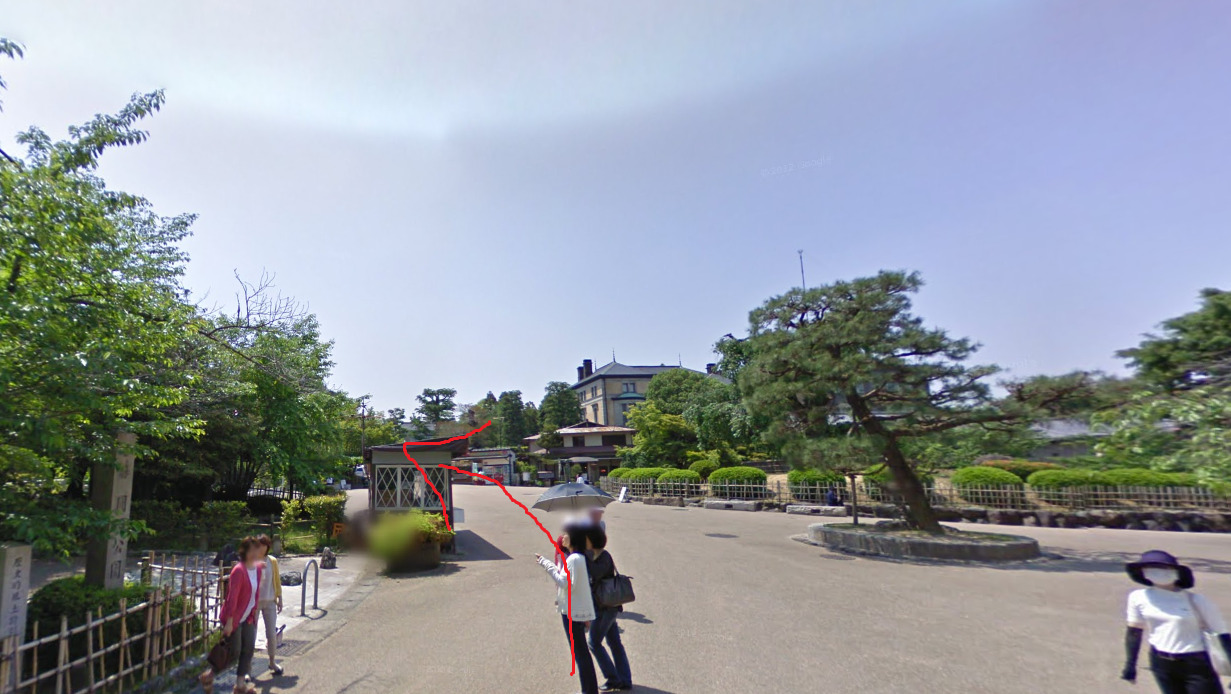 円山公園を通ります。