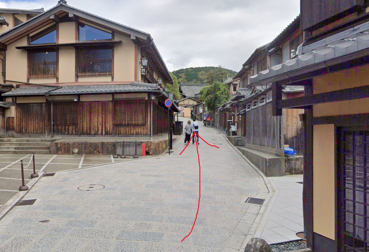 ずっと直進です。