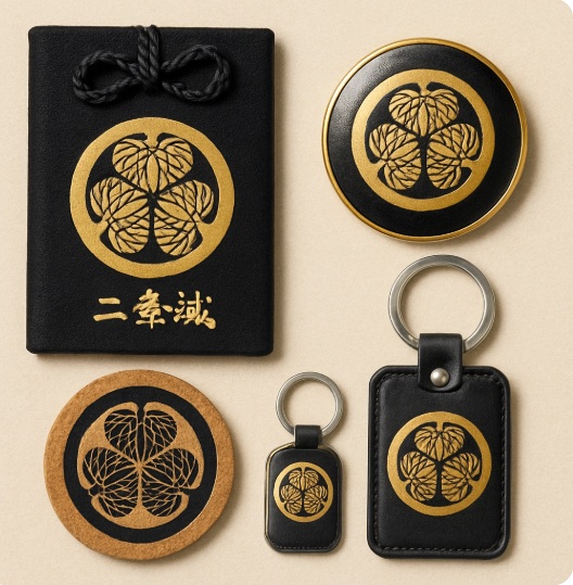 家紋グッズ（徳川家の葵紋入り）