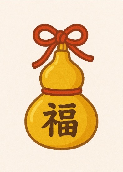 黄金の瓢箪（ひょうたん）お守り
