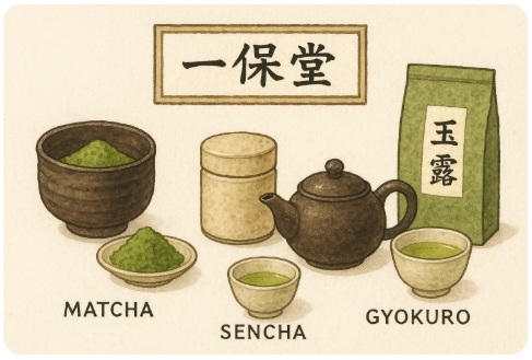 京都の老舗茶舗「一保堂」の抹茶・煎茶・玉露など、格式あるお茶