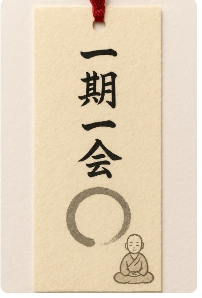 禅語入りの和紙しおり