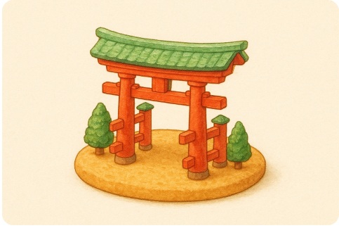 平安神宮大鳥居をモチーフにした「ミニチュアお菓子」