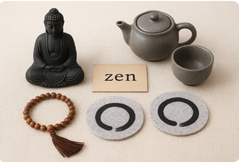 禅の世界観を表現した小物や雑貨