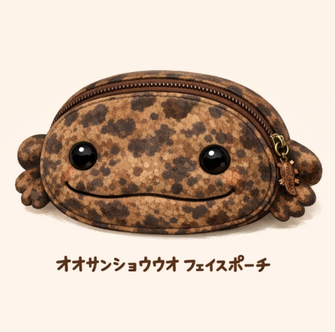 オオサンショウウオ フェイスポーチ