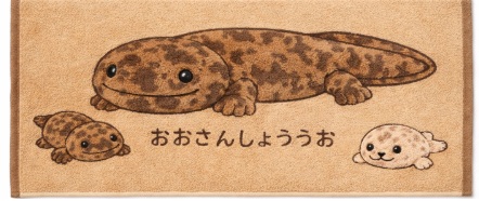 オオサンショウウオのフェイスタオル