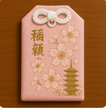 桜柄のお守り