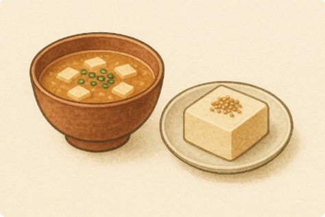 精進料理の味噌・ごま豆腐