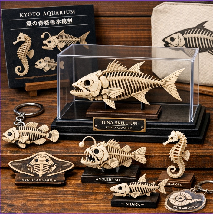 魚の骨格標本風グッズ