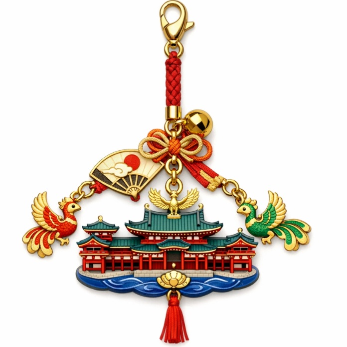 鳳凰堂モチーフの根付・ストラップ