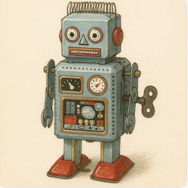 レトロデザインのブリキ玩具