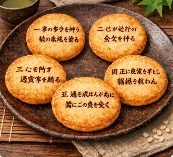 五観の偈せんべい