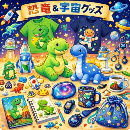 恐竜・宇宙モチーフのグッズ