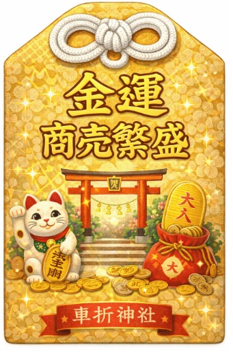 車折神社の金運・商売繁盛のお守り