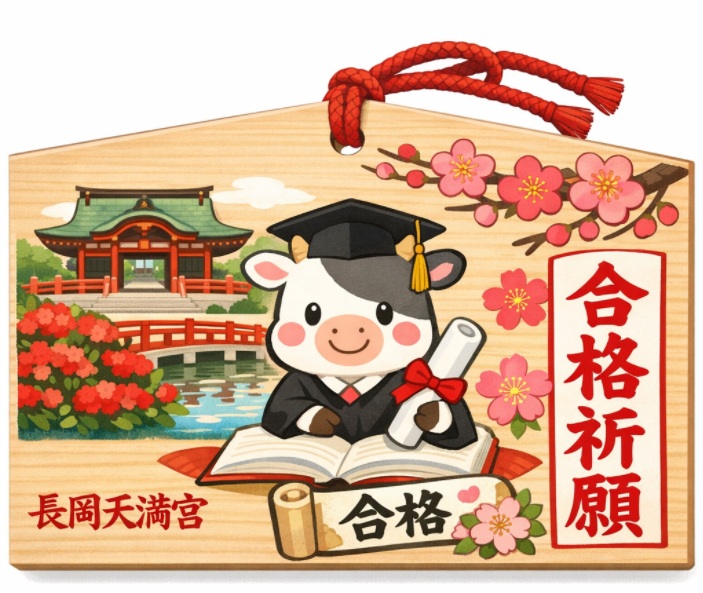 長岡天満宮の学業成就の絵馬